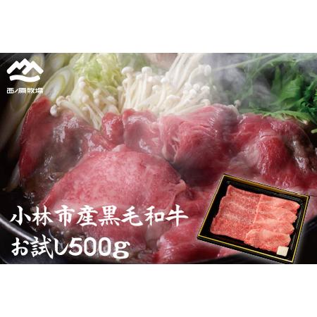 ふるさと納税  国産 牛肉 宮崎牛 おためしすき焼き用　500ｇ×１Ｐ（お肉 モモ ウデ すき焼き 焼肉 赤身 スライス） 宮崎県小林市