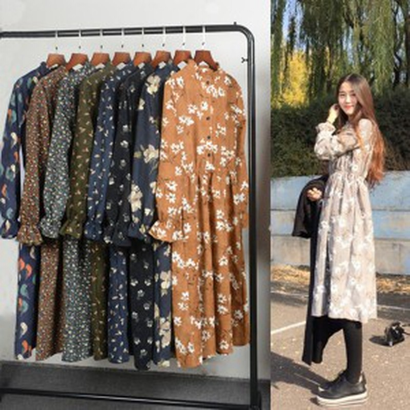送料無料 シャツワンピ ワンピース レディース 長袖 フレアワンピ Aライン フレアー スタンドカラー 花柄 夏 春ワンピース ミディアム丈 通販 Lineポイント最大1 0 Get Lineショッピング