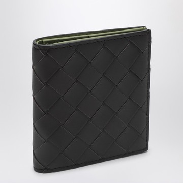Bi-fold Wallet Fondente/Macha in Intrecciato