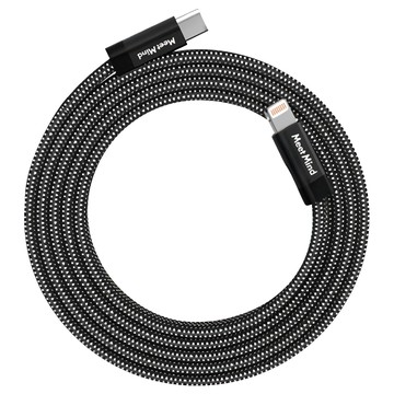 Meet Mind X Magtame 磁性快收納充電傳輸線 磁吸設計 小巧便攜 整潔收納 可靠耐用 快速充電  1m  黑色  1條