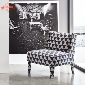 北歐輕奢單人沙發椅簡約臥室客廳酒店大廳懶人椅設計師休閑老虎椅