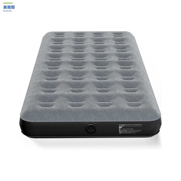 免運 定制 環保PVC植絨32孔充氣床墊  戶外露營旅行單人充氣矮床【MYG10251】