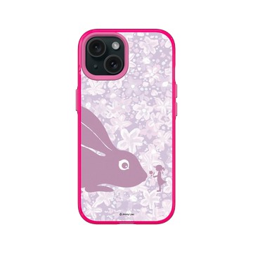 iPhone 15 Clear 粉漾桃 - 幾米 Jimmy Liao - 兔子系列-毛毛兔