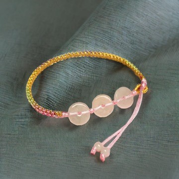 【願‧平安】冰種翡翠平安扣編織手鍊 | 天然緬甸A貨翡翠 | 送禮