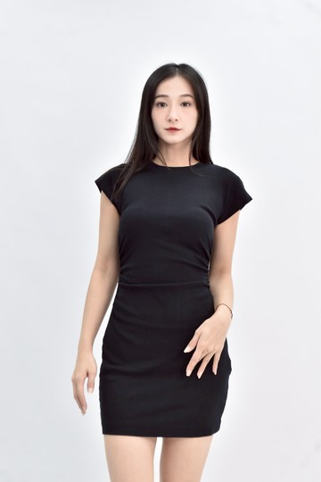 【加購優惠】(S) zara 無袖縮腰黑色洋裝