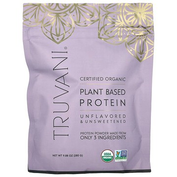 Truvani, 植物基蛋白質，原味、無糖，9.88 盎司（280 克）