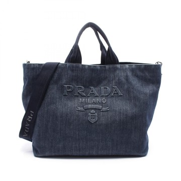 PRADA 普拉達 藍色 藍色 牛仔 托特肩背包 2VG081 【二手名牌BRAND OFF】