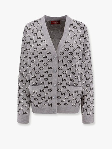 Wool blend cardigan with all-over gg motif - GUCCI - gender_Woman