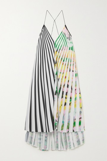 AZ Factory - + Lutz Huelle Circe Pleated Printed Crepe De Chine Dress - White - FR34