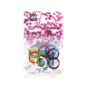 Foot 足勇 52051 塑膠卡片圈環 1/2吋 10入 14mm