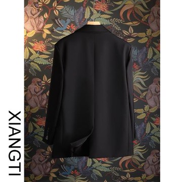 XT西裝外套女春秋寬松2024新款ins冷淡風oversize廓形高級感炸街