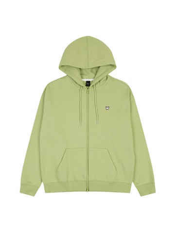 Fleece-lined Semi-overfit Zip-up Hoodie