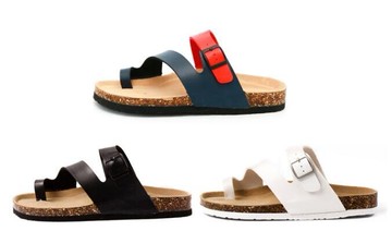 FINDSENSE MD 韓國 休閒 時尚 男  圓頭 套趾 軟木 沙灘涼鞋 拖鞋 學生涼鞋