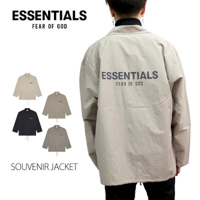 極希少　ESSENTIALS  コーチジャケット　ロゴ　チャコールグレー　XL