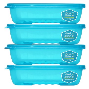 MiraSKitchen 奇蹟保鮮盒 蔬菜保鮮小菜密封容器  4入  950ml