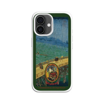 iPhone 16 SolidX 白 - Van Gogh Museum - 雨中橋 - 畫框