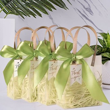 【透明手提禮物袋】伴手禮袋 聖誕禮品袋 喜糖袋 生日禮物袋 結婚禮物包裝盒 禮品包裝袋 透明禮物袋 喜糖包裝盒 禮物包裝