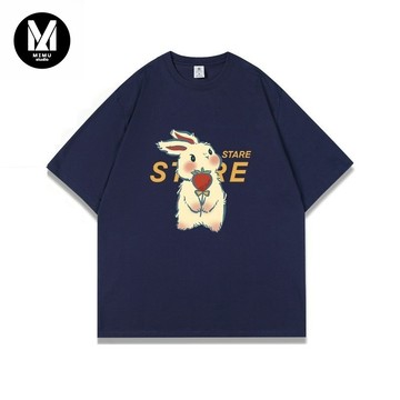 【MiMU】100%纯棉短袖T恤 shirt 棉T 寬鬆T 短T 女 短袖 夏天薄款 透氣排汗 圓領T恤女 寬鬆女生上衣