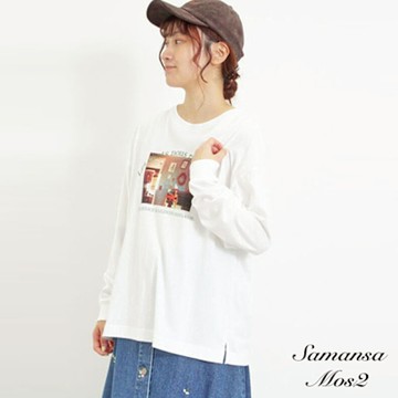 Samansa Mos2  特色圖案印花休閒圓領上衣