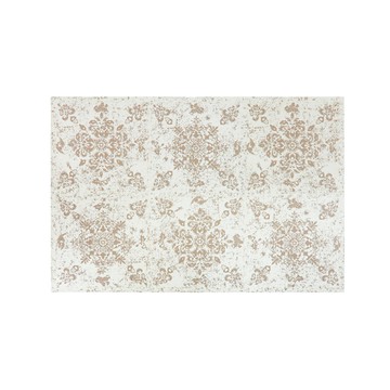 Playzu 台灣製環保無毒歐美設計波斯花防水巧拼地墊62cm(6片組)粉塵飛場(咖啡)