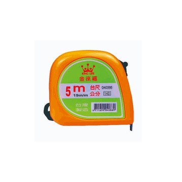 徠福 彩色 5M 鋼捲尺 19m/m 公台 /個 NO.4086