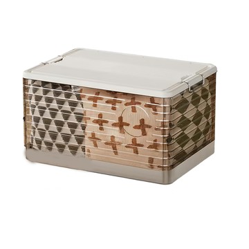 FAmILyLIFE 生活 上開式多功能附輪可疊加折疊收納箱 180L  58 x 81.5 x 45.5cm  霧黑色  1個