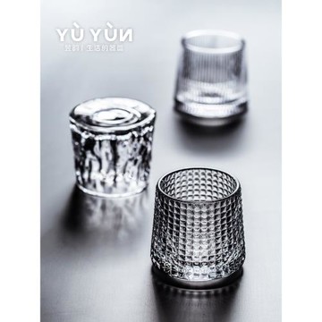 昱韻 玻璃杯家用歐式威士忌酒杯水杯創意耐熱ins網紅水晶洋酒杯子