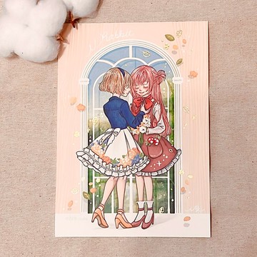 【N兔studio】A5明信片海報-珍己之門-手工燙金