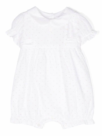 Patachou - polka dot-embroidery shorties - kids - Cotton/Cotton/Polyester - 12 - White