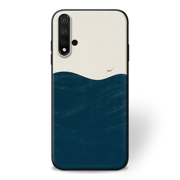 適用華為nova8手機殼2s/3i/4e/5z/5t/876se簡約清新游泳女孩硅膠