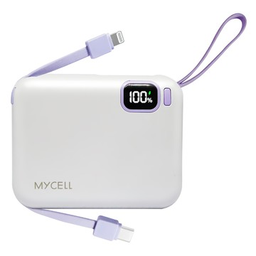 MYCEll 積進科技 mini Air PD 20W 帶線行動電源 10000mAh USB-C + Lightning 原廠保固  MY-PC-049  白色