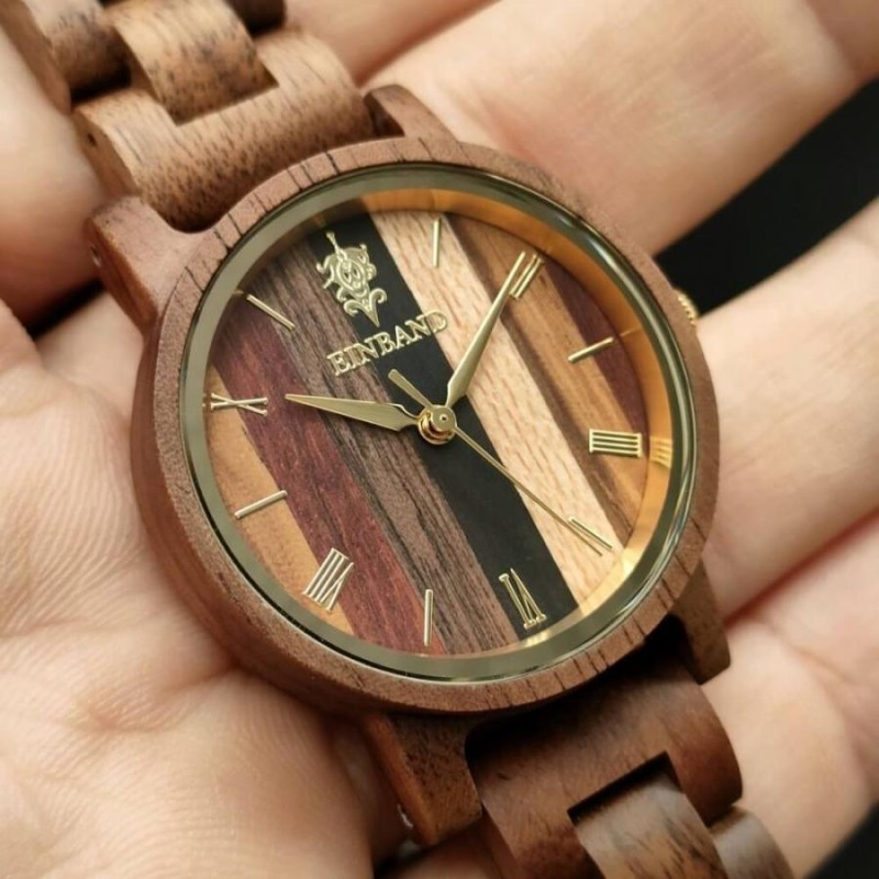 Reise Mix Wood × Walnut 木製 腕時計 32mm EINBAND アインバンド