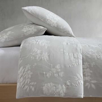 Calvin Klein Spring Branches Cotton Jacquard 3 Piece Comforter Set, Queen