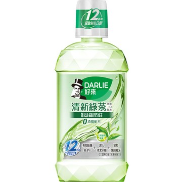 好來DARLIE 清新綠茶漱口水 無酒精配方 500ml