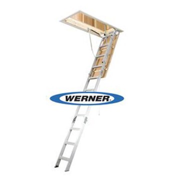 美國Werner穩耐安全梯 折疊式閣樓梯 適用樓板高度範圍 2.34m~3.12 /組 AH2210B（確認訂購後無法退換貨）