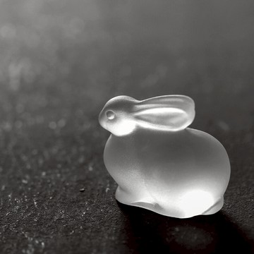 一笑間|萌兔茶寵 琉璃擺件精品可養變色萌萌可愛茶桌茶席擺件1入