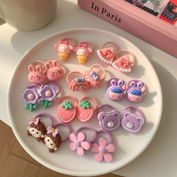 Mimo⭐小號拇指圈嬰兒寶寶不傷發發圈兒童可愛發繩女童皮筋髮飾