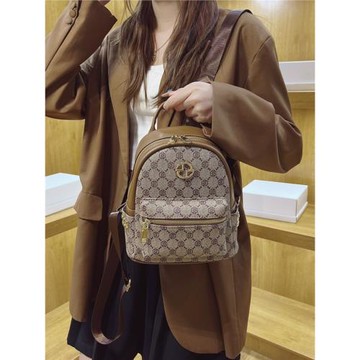 雙肩包女包2026新款韓版時尚百搭印花書包休閑簡約旅行背包小包包