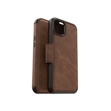 OTTERBOX iPhone 14 Plus Strada步道者系列真皮掀蓋保護殼-棕