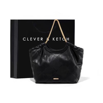 Clever&Ketch輕奢菱格托特包女2025新款百搭腋下包大容量斜挎包