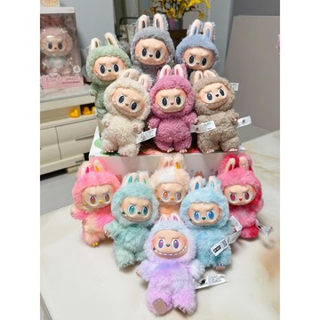 現貨速發高品質拉布布一代二代三代確認款盲盒搪膠臉labubu毛絨潮玩可愛公仔玩具掛件批發