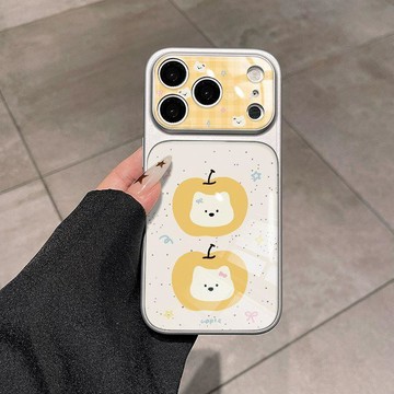 格子黃色大視窗西高地小狗適用蘋果17Promax手機殼iphone16pro新
