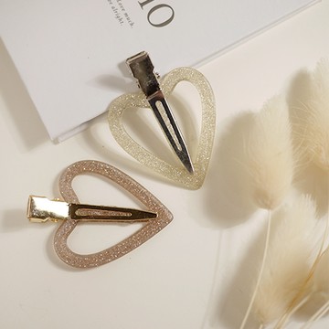 G&G金蔥無痕壓夾-愛心（混出）