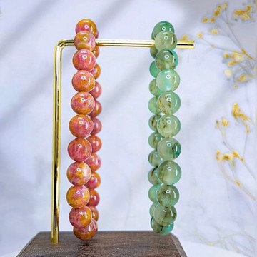 【黃金薔薇/綠海藍寶】高品綠柱石水晶手鍊手串