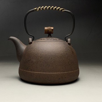 台灣良時美器【岩礦】泳月墨竹提樑燒水壺1300