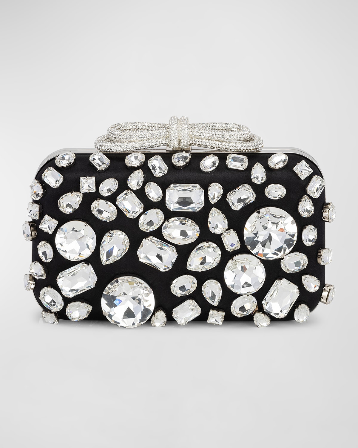 Bow Strass Satin Clutch Bag