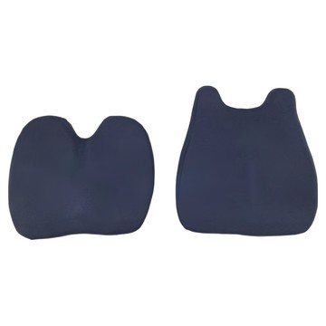 人體工學護脊腰枕坐墊組 95%聚酯纖維+5%萊卡  腰枕43 x 10 x 50cm 坐墊45 x 40 x 10cm  藏青色