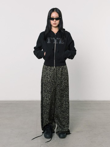 LEOPARD TASSEL PANTS [GREEN]