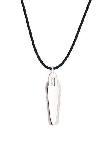 Rick Owens - Edfu Sarcophagus-charm necklace - men - Brass - One Size - Black