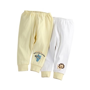 JoyNa - 2件入-兒童純棉居家長褲 睡褲-黃獅子